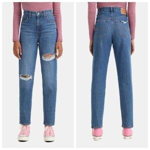 Levi’s NWT High Waist Mom Jeans Medium Wash Women’s Size W31 L27 Distressed